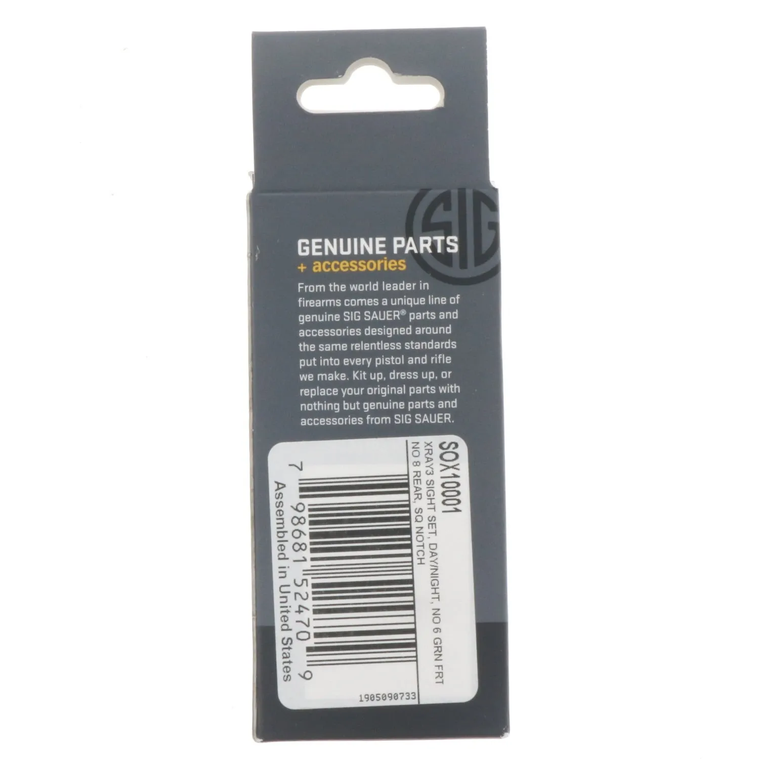 Sig Sauer XRay3 Handgun Pistol Sight Set ~ #SOX10001