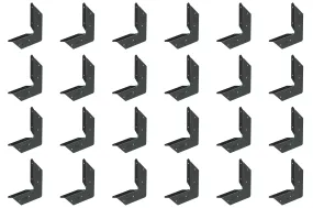 Simpson Strong-Tie APRTA12 Outdoor Accents® ZMAX®, Black Powder-Coated Rigid Tie® Angle for 1x2 Joist/Post, 24-Pack