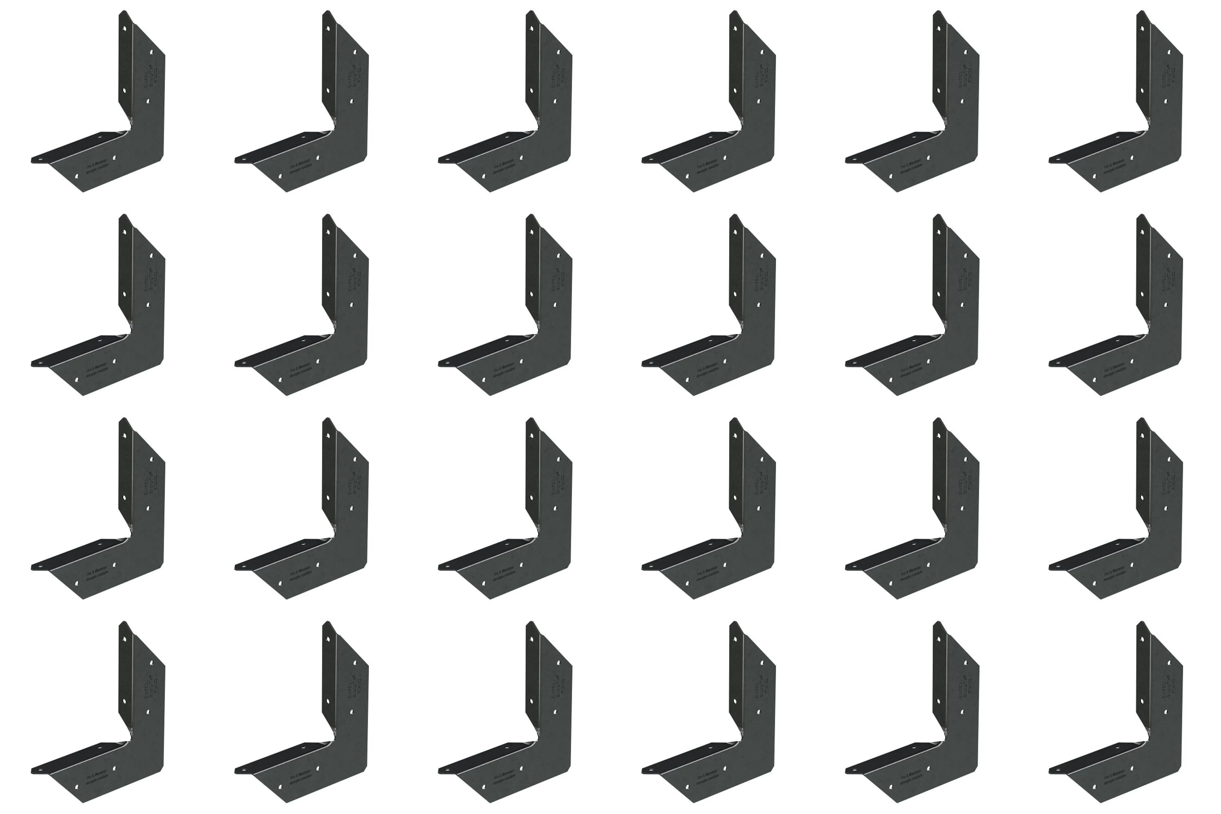 Simpson Strong-Tie APRTA12 Outdoor Accents® ZMAX®, Black Powder-Coated Rigid Tie® Angle for 1x2 Joist/Post, 24-Pack