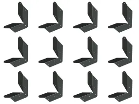 Simpson Strong-Tie APRTA2 Outdoor Accents® ZMAX®, Black Powder-Coated Rigid Tie® Angle for 2x2 Joist/Post, 12-Pack