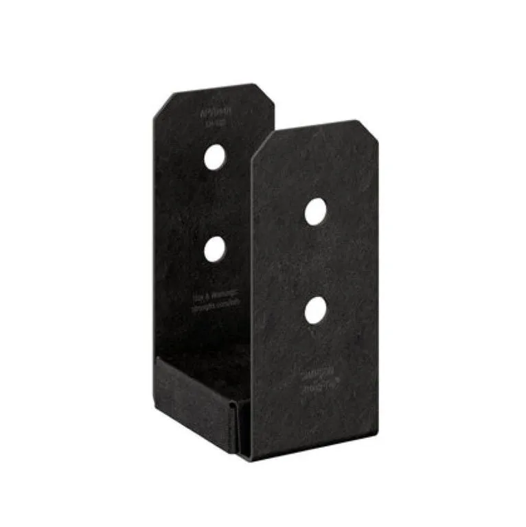 Simpson Strong-Tie APVB44R Outdoor Accents® Avant Collection™ ZMAX®, Black Powder-Coated Post Base for 4x4 Rough