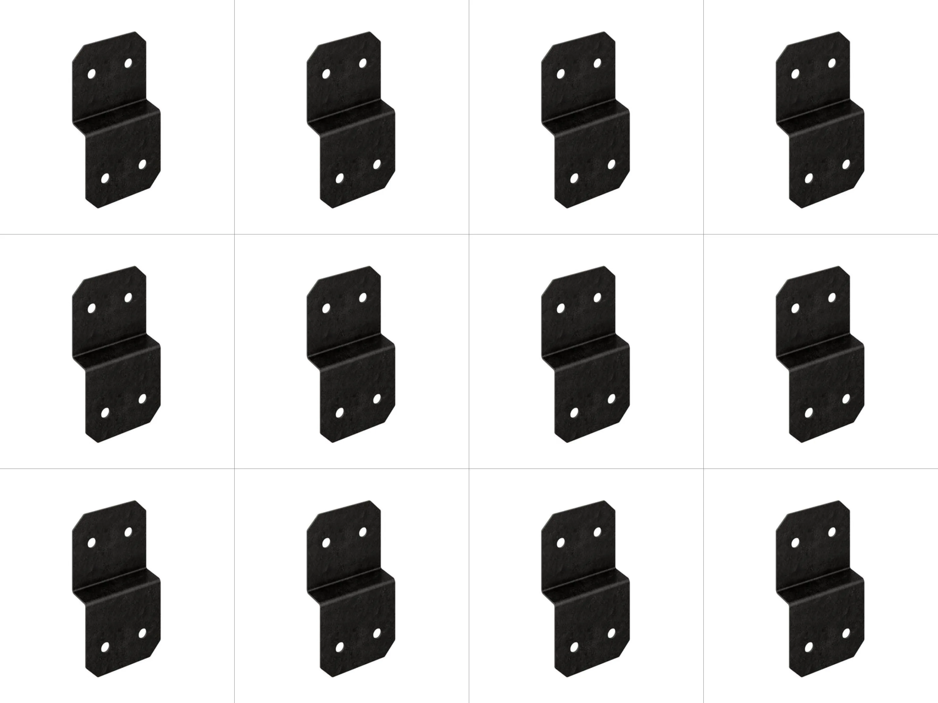 Simpson Strong-Tie APVDJT2-6 Outdoor Accents® Avant Collection™ 5 in. ZMAX®, Black Powder-Coated Deck Joist Tie for 2x, 12-Pack