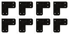 Simpson Strong-Tie APVL6 Outdoor Accents® Avant Collection™ ZMAX®, Black Powder-Coated L Strap for 6x6, 8-Pack