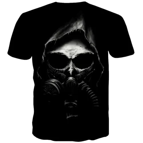 Skull T-shirt Men Hip Hop T shirts Funny Punk Rock Tshirt Printed Terror Tshirts Casual Street Tshirt Anime Short Sleeve Hip hop