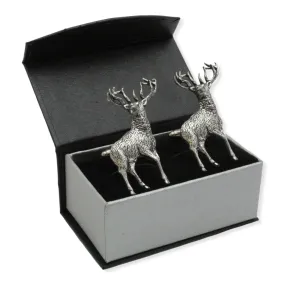 Standing Stag Pewter Cufflinks