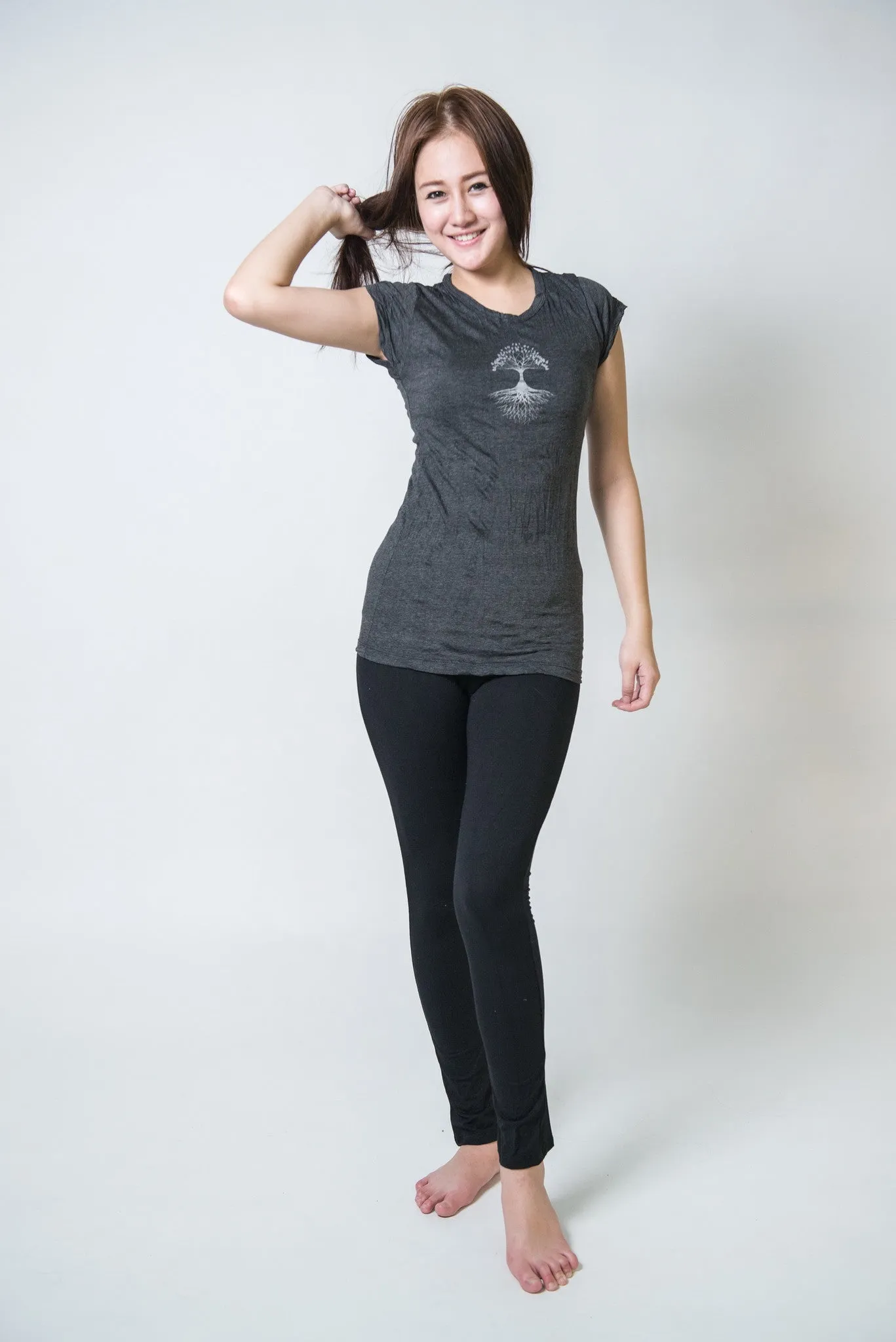 SureDesign Women's Super Soft Tshirt Tree Of Life Black