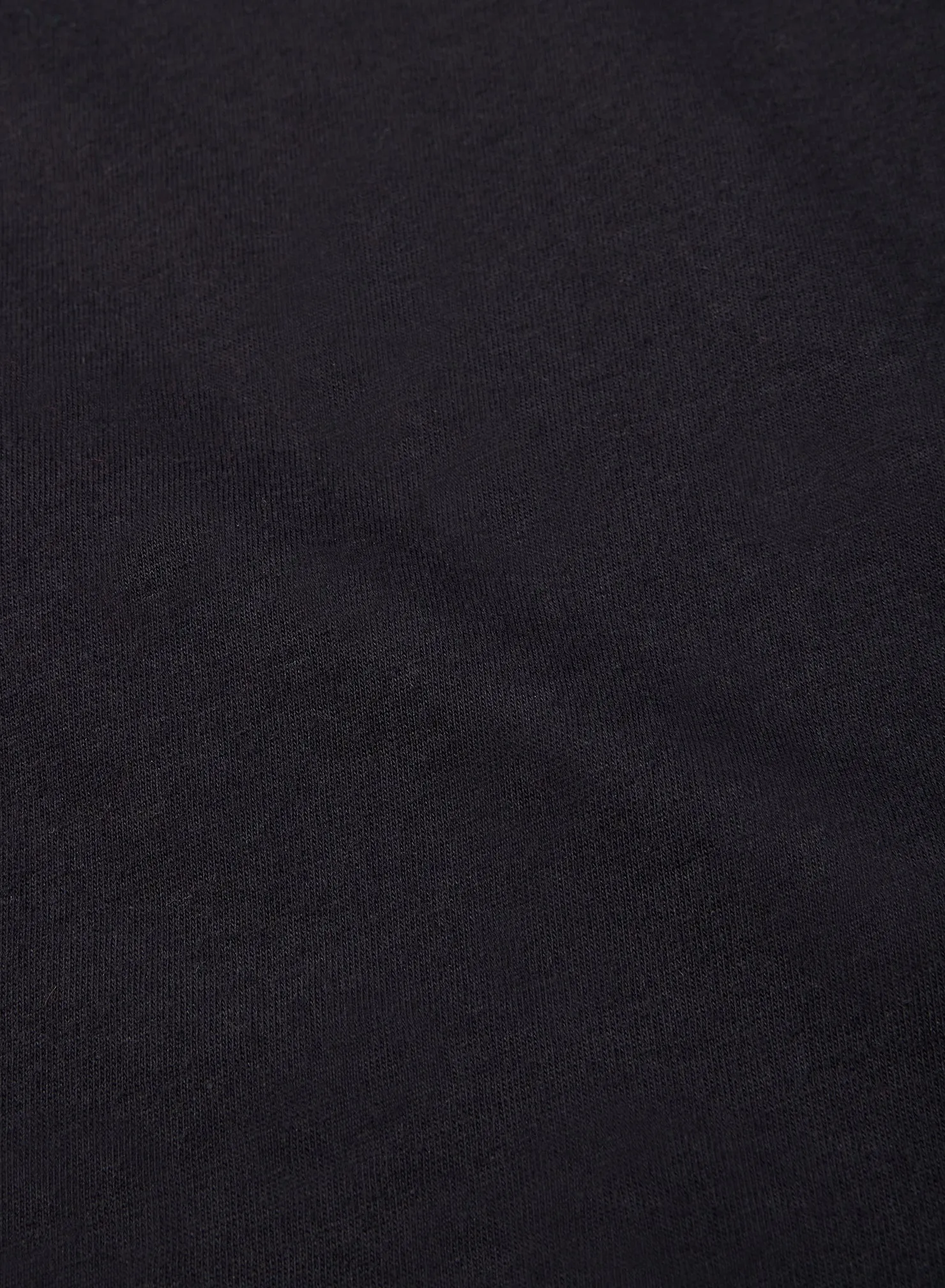 T-shirt Noir Col V Manches Longues en Deluxe Coton