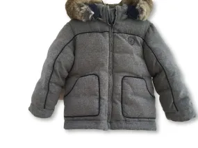 Tartine et Chocolat Rabbit Fur Trim Padded Coat Jacket Children