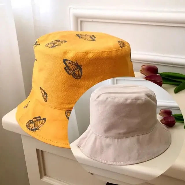 The iconic butterfly print bucket hat