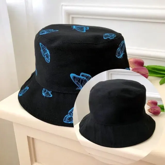 The iconic butterfly print bucket hat