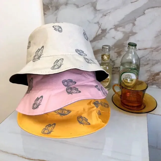 The iconic butterfly print bucket hat