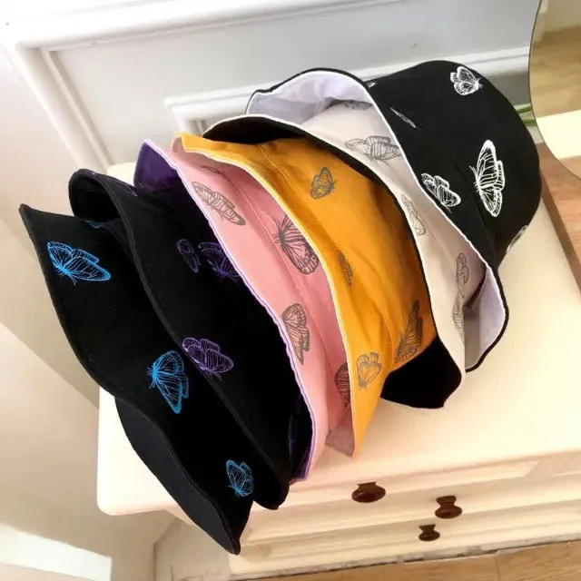 The iconic butterfly print bucket hat
