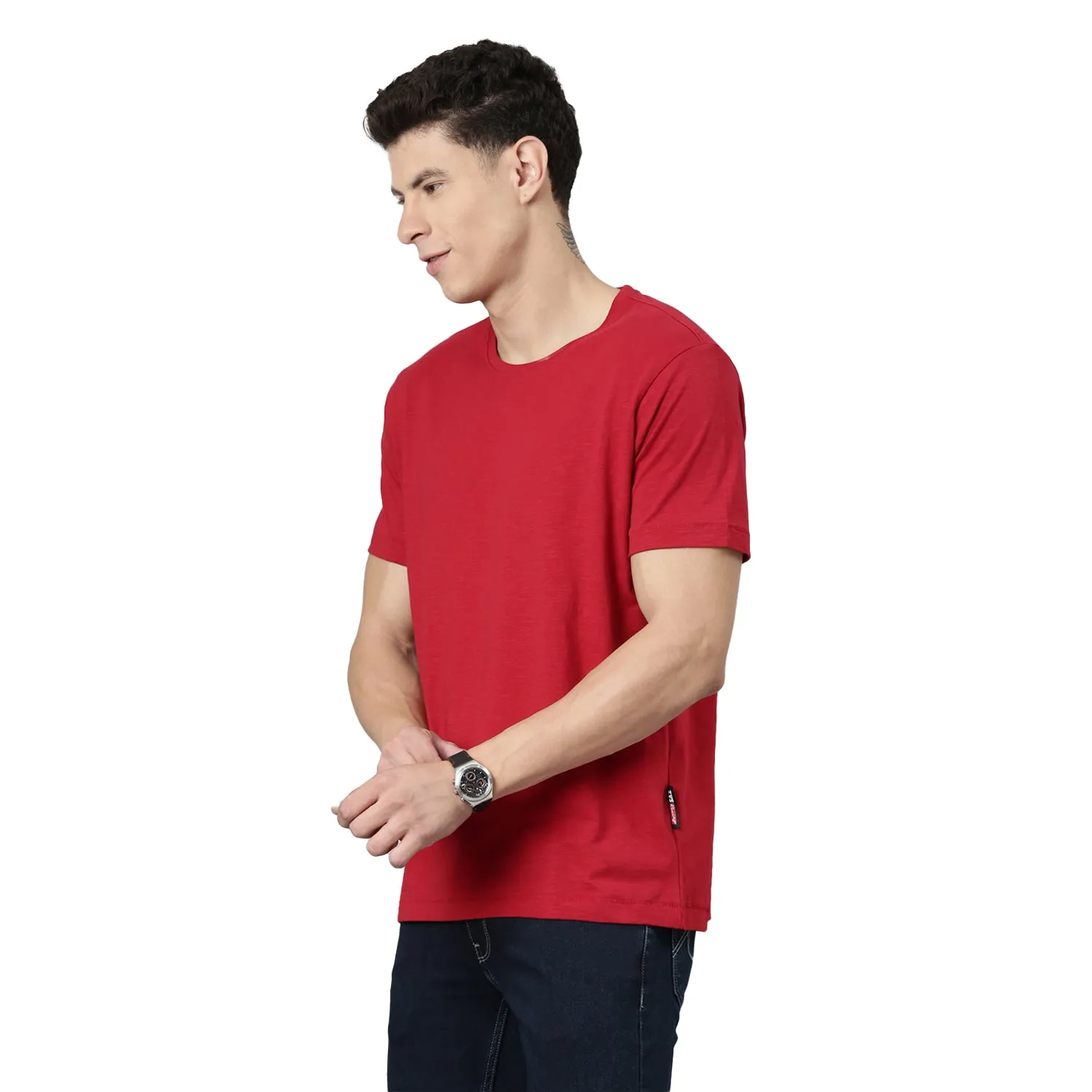 TVS Racing Crew Neck Solid Slub Tee