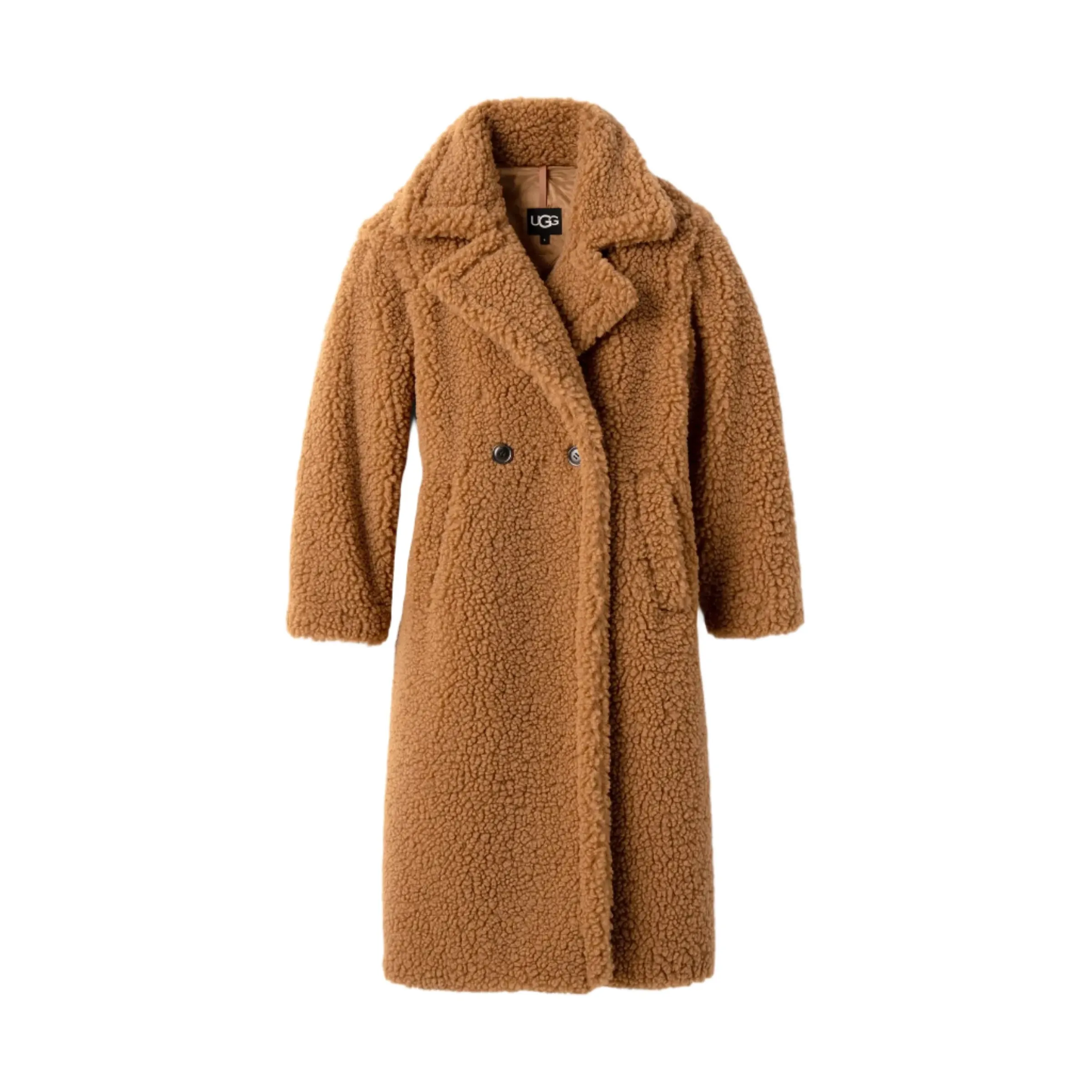 UGG Womens Gertrude Long Teddy Coat