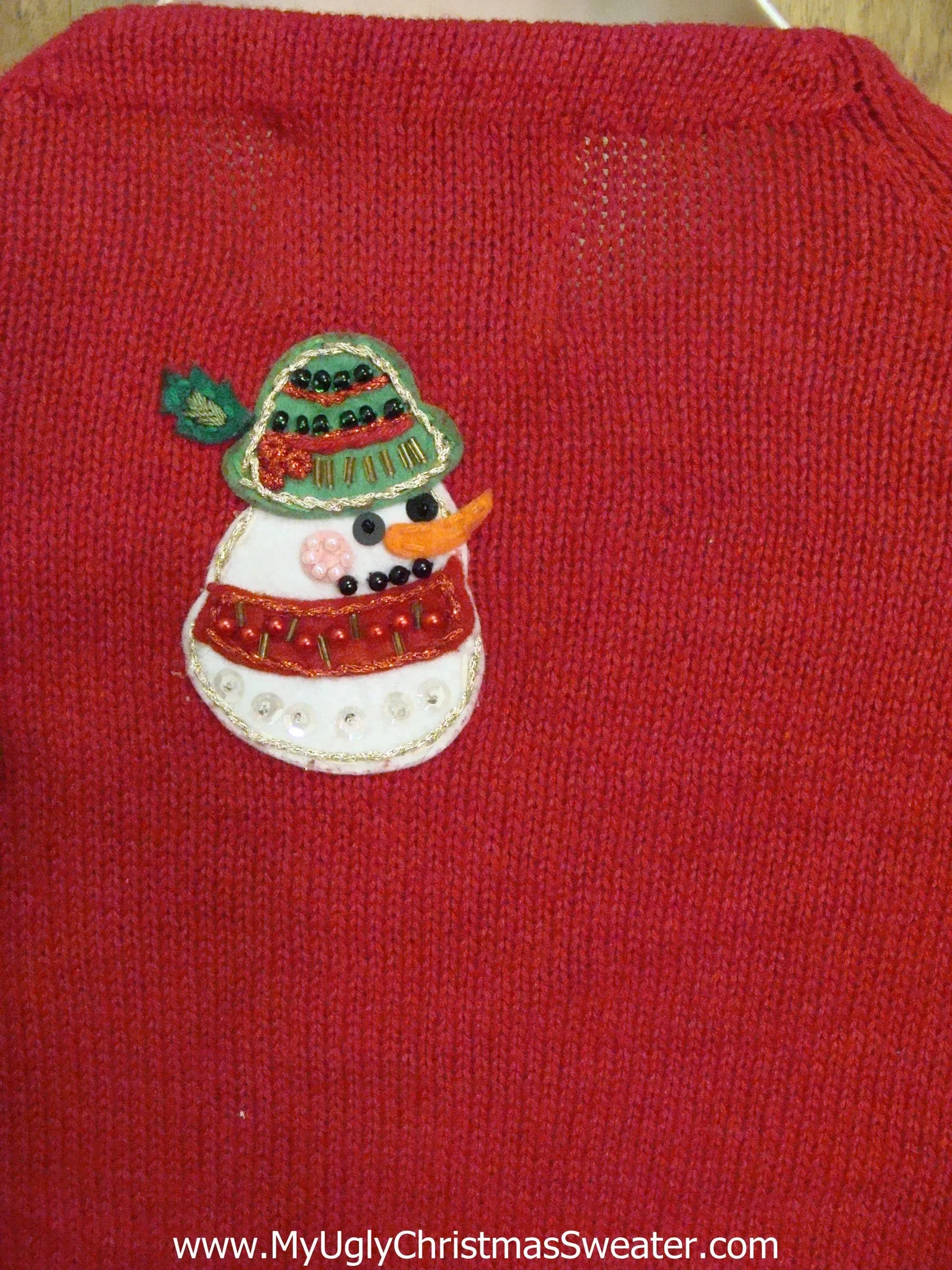 Ugly Christmas Sweater Cardigan with 80s Padded Shoulders