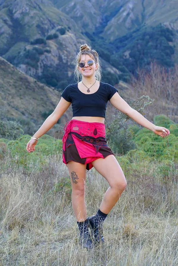Velvet Short Wrap Skirt