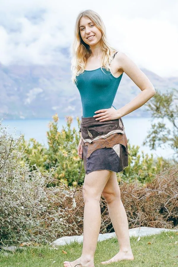 Velvet Short Wrap Skirt
