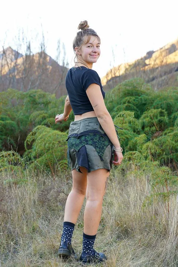 Velvet Short Wrap Skirt