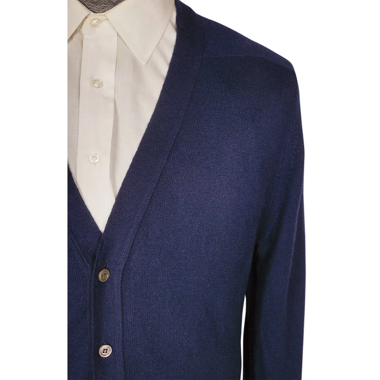 Vintage 1970s St Michael British Cashmere Sweater Mens Cardigan Style Size L 42