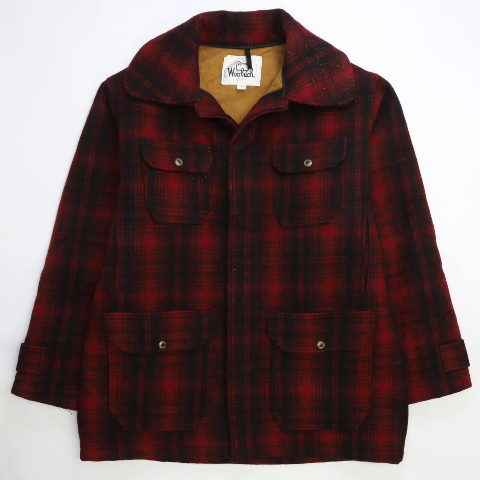 Vintage Woolrich Mackinaw Wool Hunting Coat Jacket Size 40