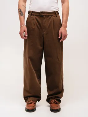 WIDE LEG TROUSERS BROWN