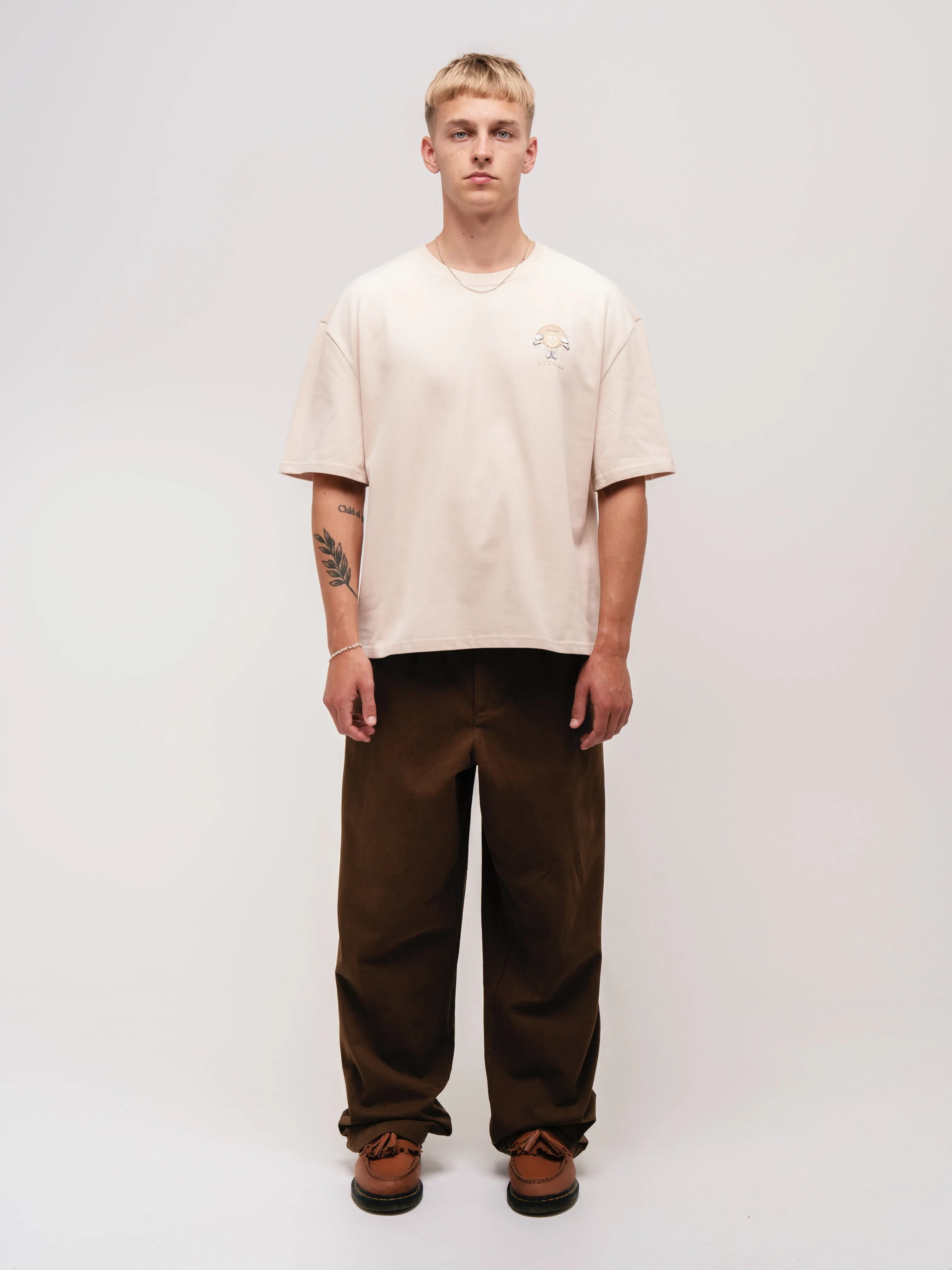 WIDE LEG TROUSERS BROWN
