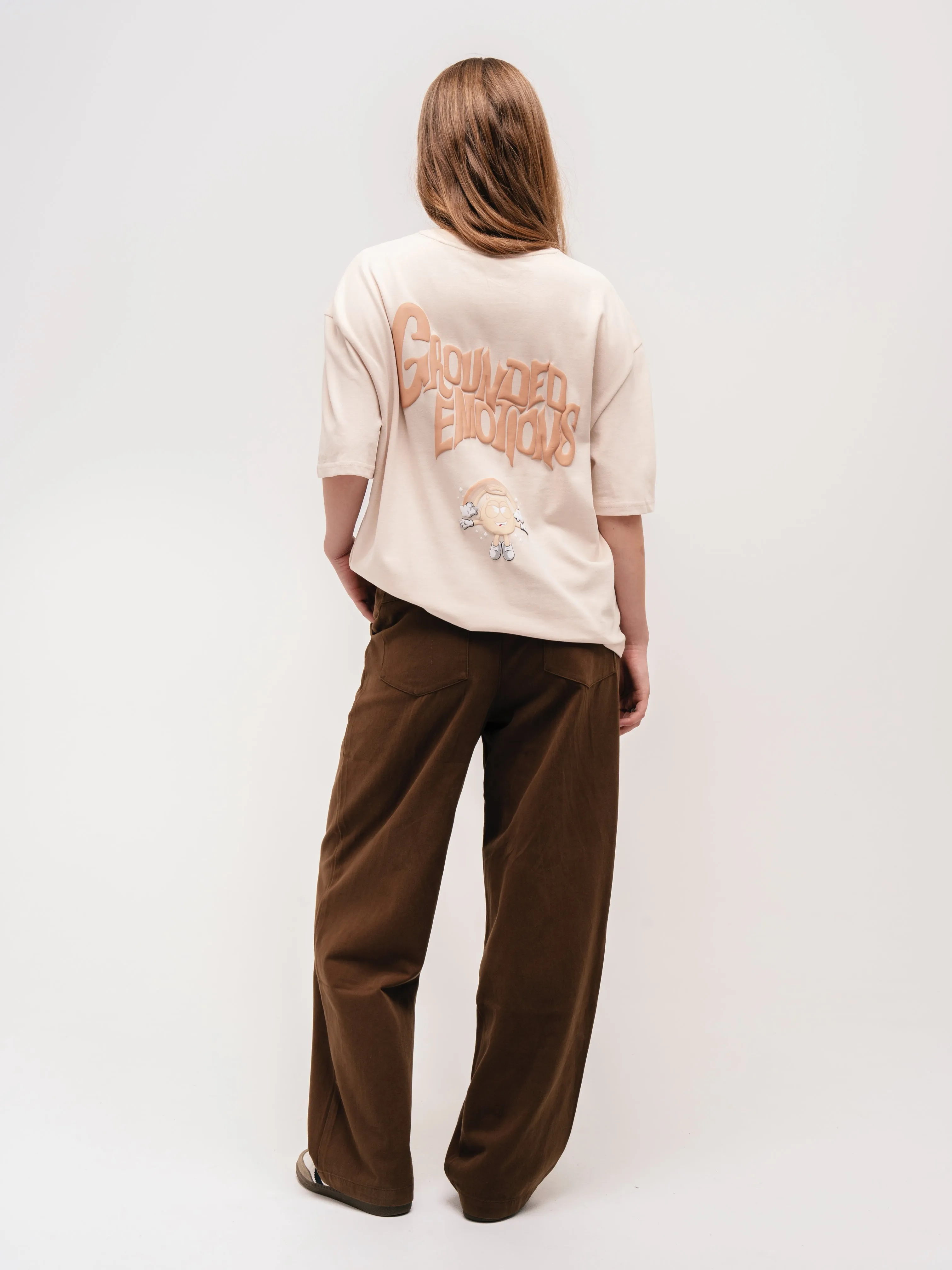 WIDE LEG TROUSERS BROWN