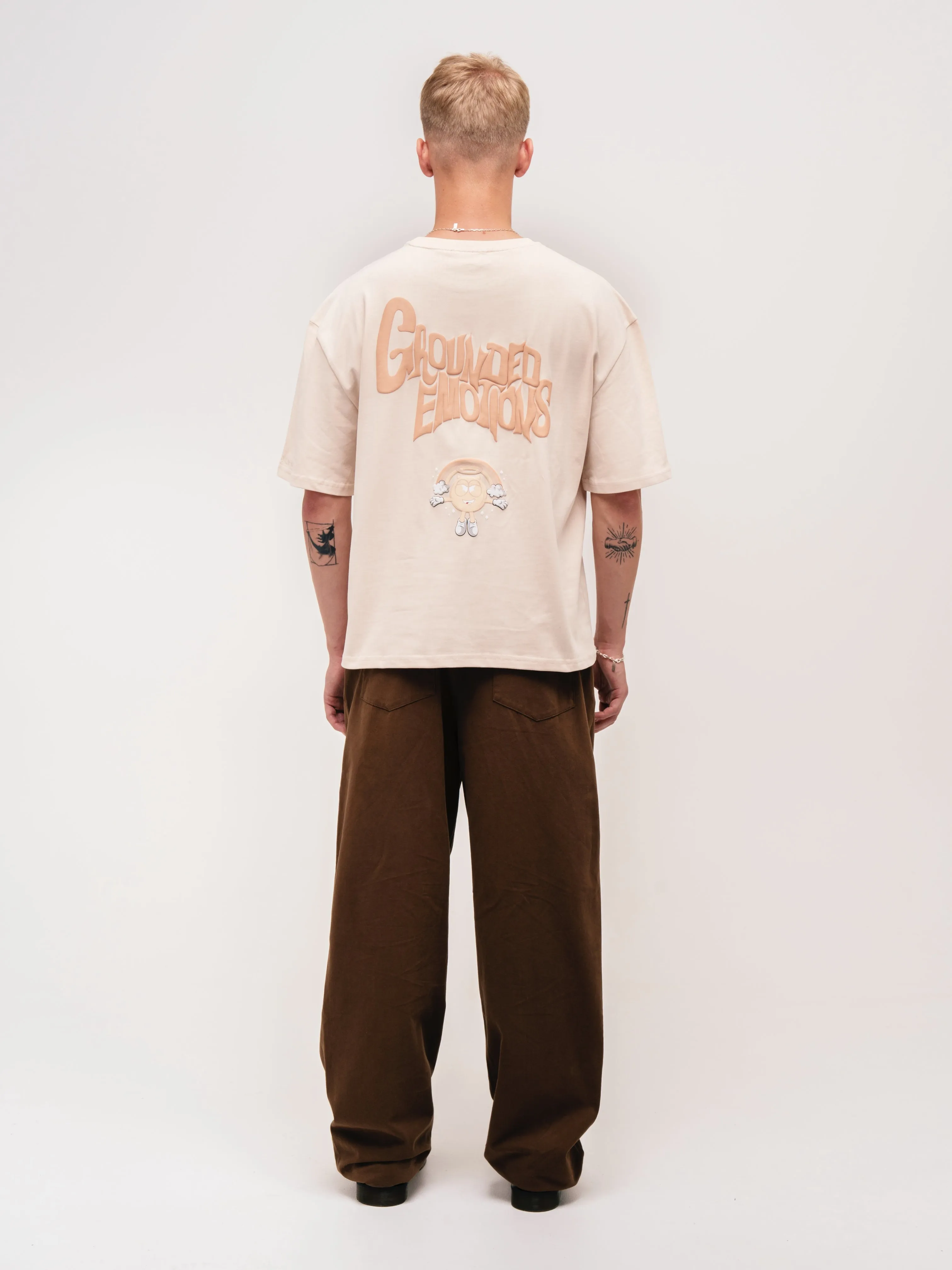 WIDE LEG TROUSERS BROWN