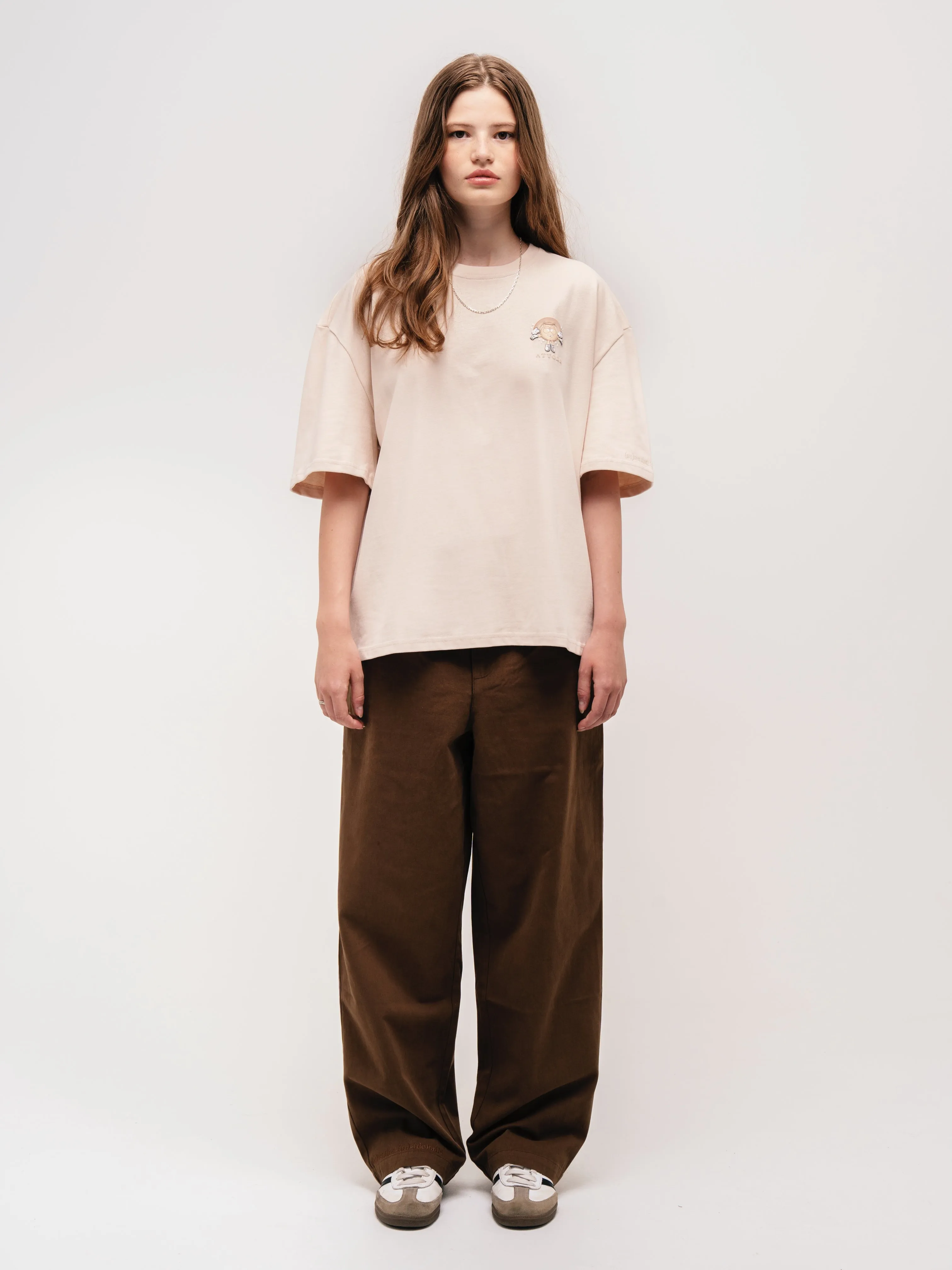WIDE LEG TROUSERS BROWN