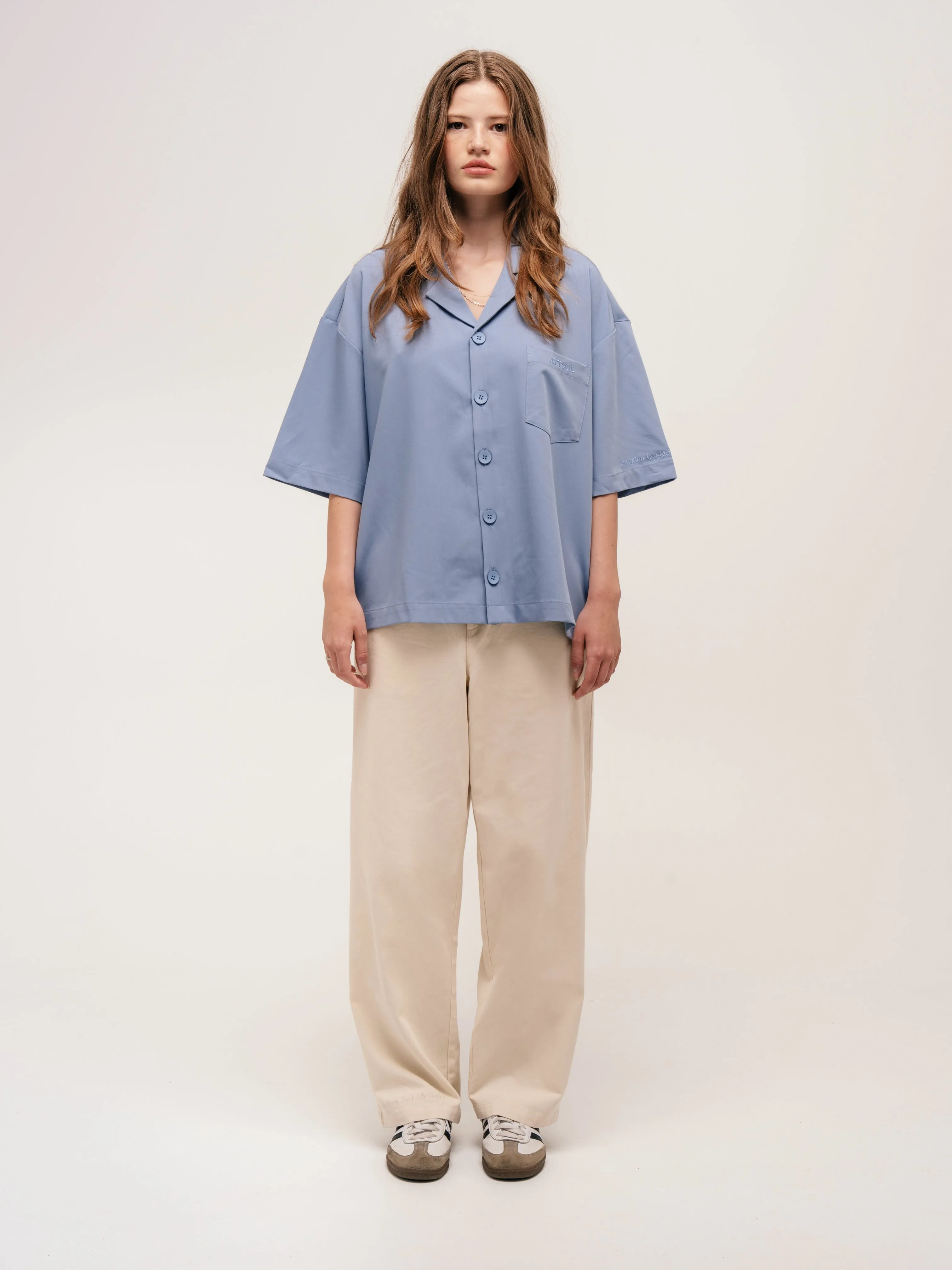 WIDE LEG TROUSERS CREME