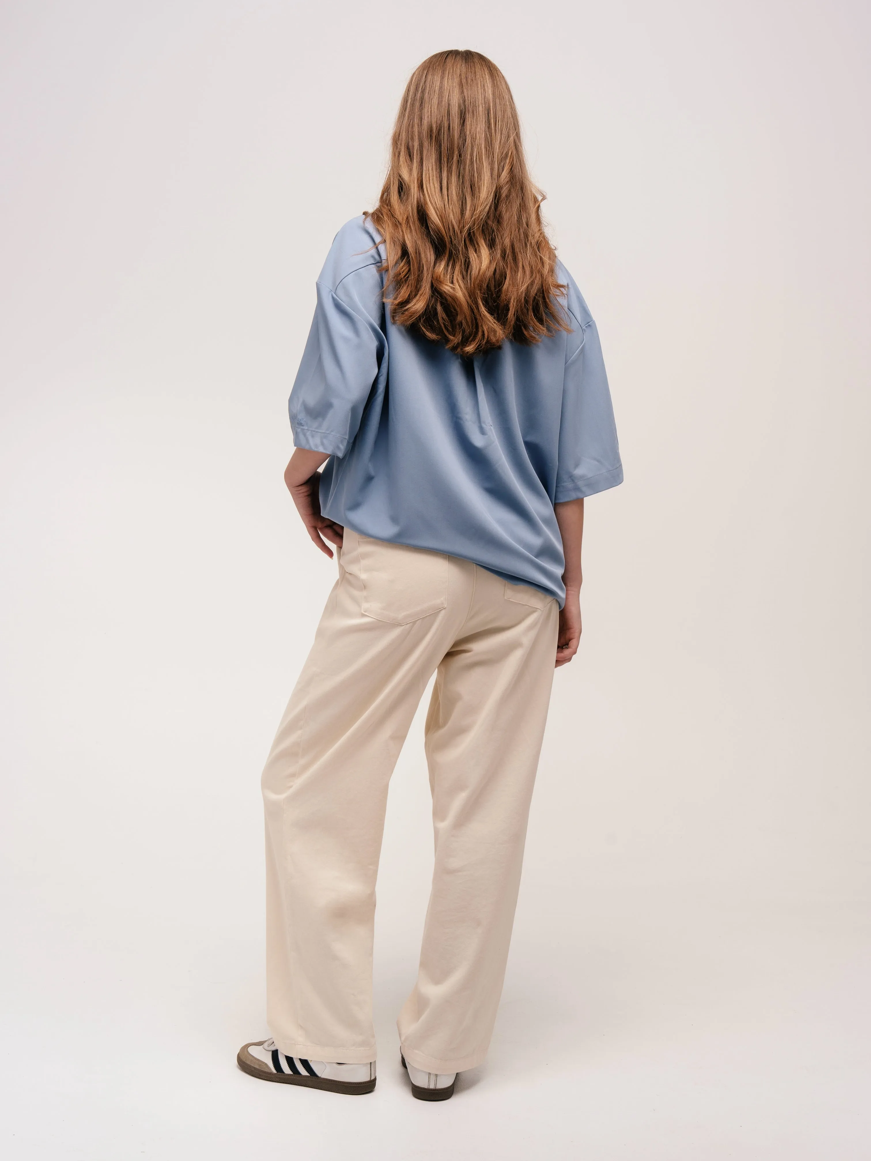 WIDE LEG TROUSERS CREME