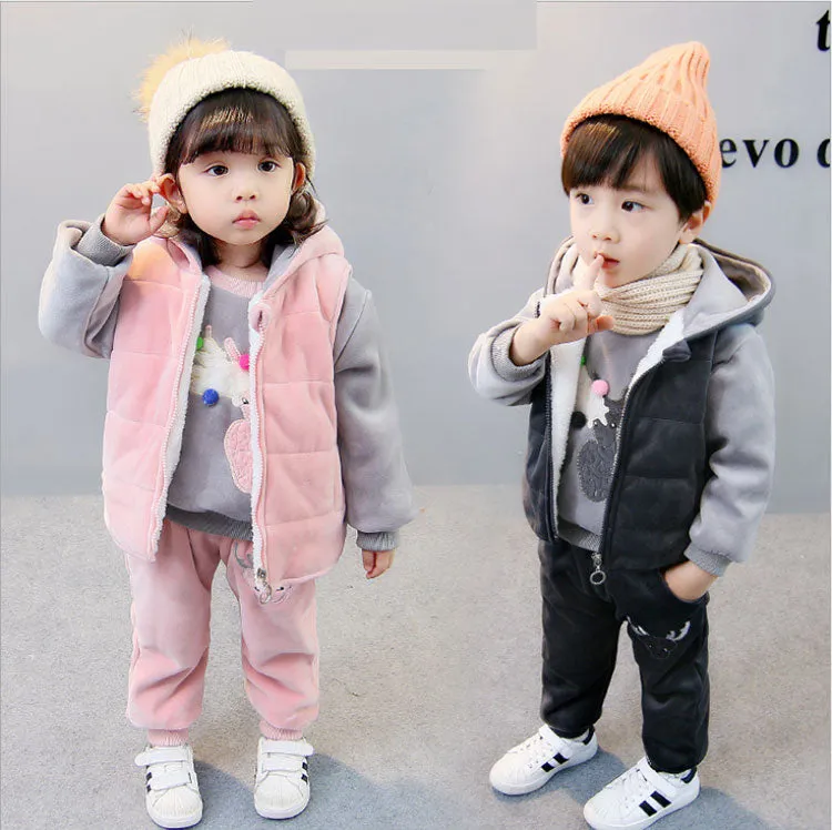Winter Velvet 3 Piece Set for Infant Girl/ Boy