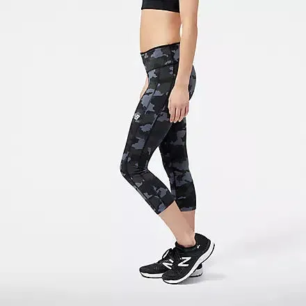 Women's Printed Accelerate Capri - Phantom