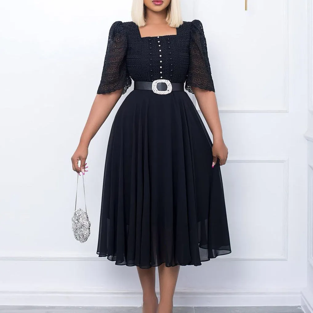 Women's Stylish Chiffon Beaded Dress
