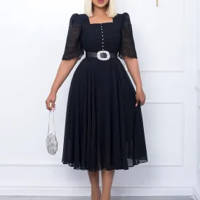 Women's Stylish Chiffon Beaded Dress