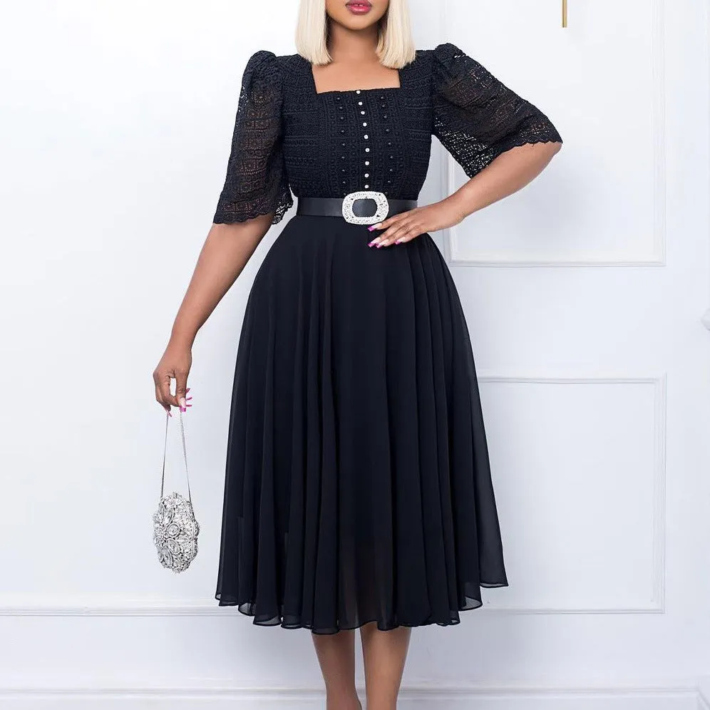 Women's Stylish Chiffon Beaded Dress