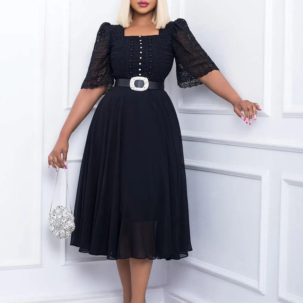 Women's Stylish Chiffon Beaded Dress
