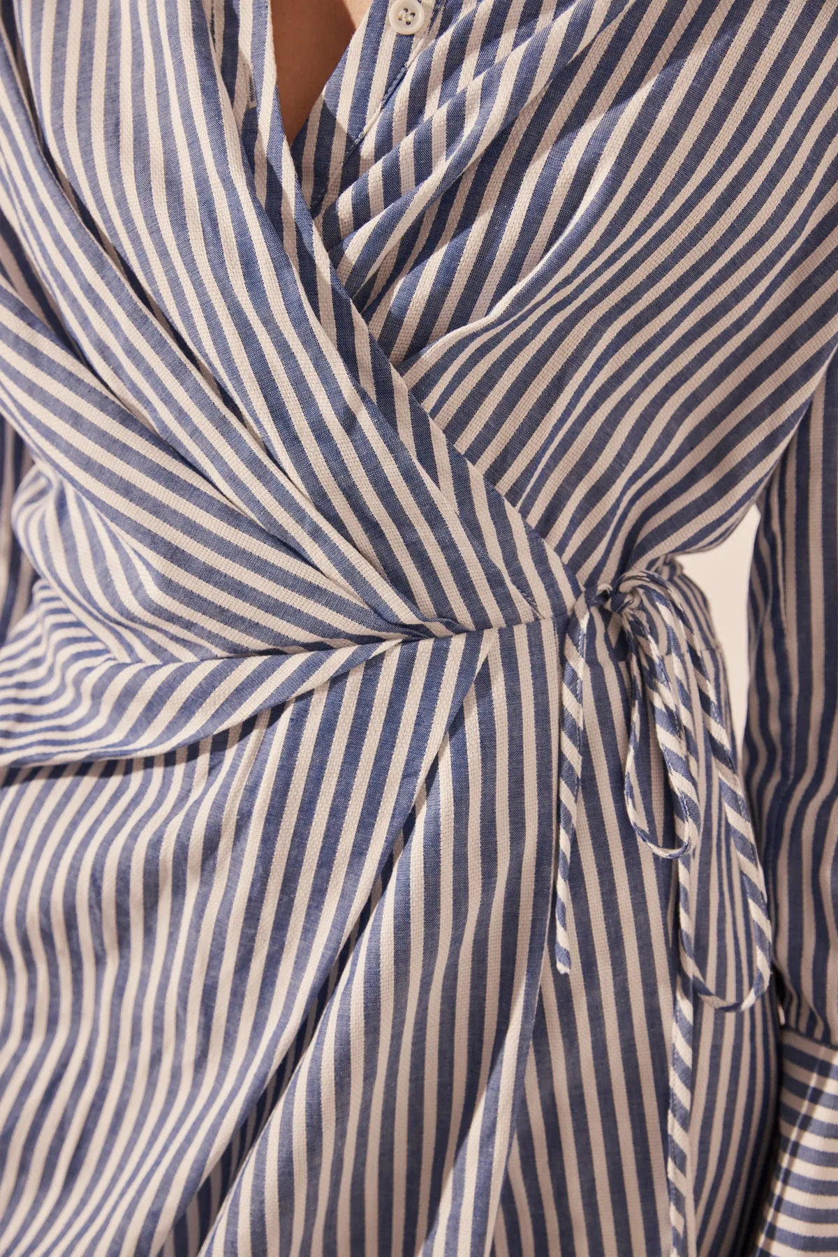 YASMINE DRAPED SHIRT MINI DRESS